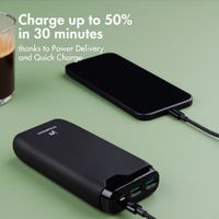 imoshion Power bank 20,000 mAh - 22.5W Fast charger - USB-C / USB-A - Black
