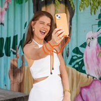 imoshion Siliconen hoesje met koord iPhone 12 (Pro) - Oranje
