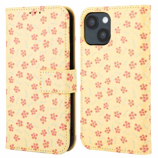 imoshion Design Bookcase iPhone 14 - Sunny Yellow Petite Flowers