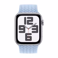 Apple Gevlochten solobandje Apple Watch Series 1 - 11 / SE / Ultra (44/45/46/49 mm) - Maat 2 - Light Blue