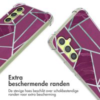 imoshion Design hoesje met koord Samsung Galaxy A34 (5G) - Bordeaux Graphic