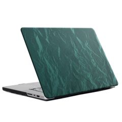 Selencia Fluwelen Cover Apple MacBook Pro 14 inch (2021 / 2023 M3 chip / 2024 M4 chip / 2025 M5 chip) - Donkergroen