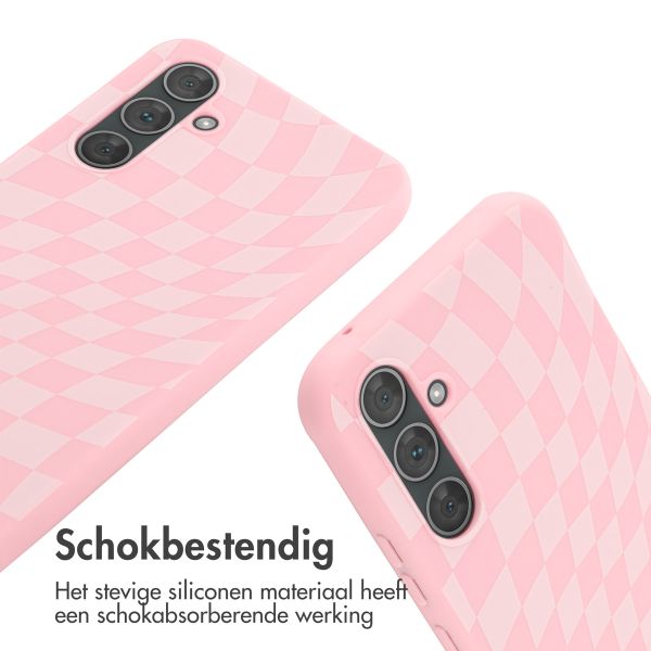 imoshion Siliconen design hoesje met koord Samsung Galaxy A54 (5G) - Retro Pink