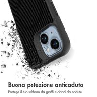 imoshion Rugged Hybrid Carbon Case met MagSafe Apple iPhone 15 Plus - Zwart
