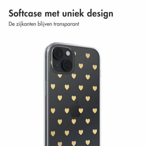 imoshion Design hoesje iPhone 14 - Golden Hearts