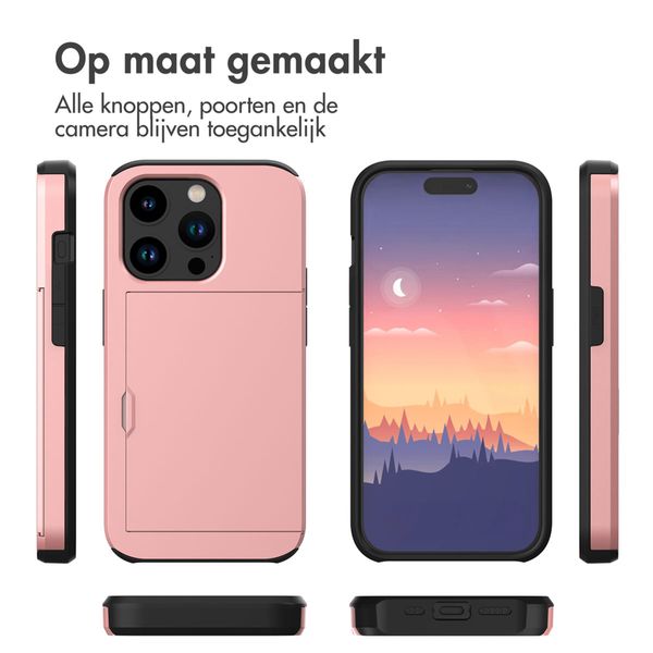 imoshion Backcover met pasjeshouder Apple iPhone 15 Pro - Rosé Goud