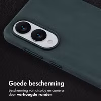 Accezz Vintage Leather Magsafe Backcover Samsung Galaxy S25 Edge - Smokey Green