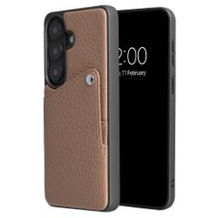Selencia Riva Backcover met Pashouder Samsung Galaxy S26 Plus - Mocha Brown