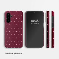 Selencia Vivid Backcover Samsung Galaxy A17 (5G) / (4G) - Happy Dots Burgundy