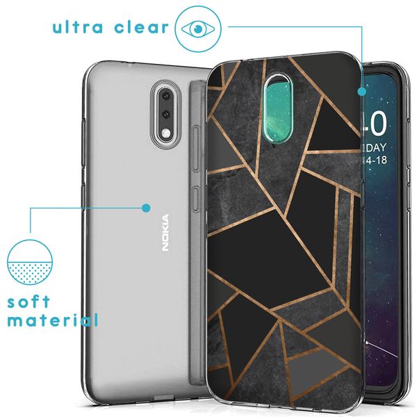 imoshion Design hoesje Nokia 2.3 - Grafisch Koper / Zwart