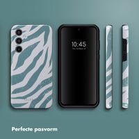 Selencia Vivid Backcover Samsung Galaxy A35 - Colorful Zebra Pine Blue