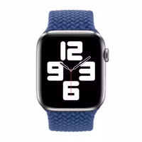 Apple Gevlochten solobandje Apple Watch | 38/40/41/42 mm - Maat 2 - Atlantic Blue