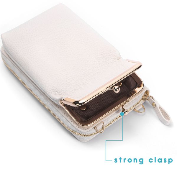 imoshion Vegan Lederen Telefoontasje Crossbody - Wit