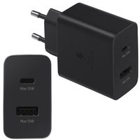 Samsung Originele Power Adapter Samsung Galaxy S23 - Oplader - USB-C en USB aansluiting - Fast Charge - 35W - Zwart