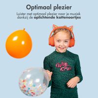imoshion Draadloze Kinderkoptelefoon LED Light Cat Ear - Decibelbegrenzer - Met AUX kabel - Oranje