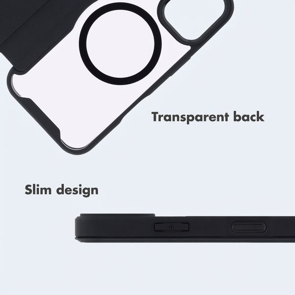 imoshion Transparent Bookcase with MagSafe Apple iPhone 16 - Black