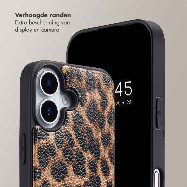 Selencia Nova Telefoonhoes met Koord en Pashouder Apple iPhone 17 - Leopard