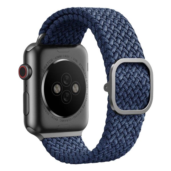 Uniq Aspen Braided bandje Apple Watch Series 1 t/m 10 / SE / Ultra (2) (44/45/46/49 mm) - Oxford Blue