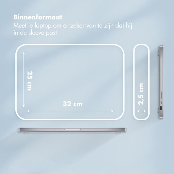 Selencia Puffy Laptop hoes 13-14 inch - Laptopsleeve - Slate Blue