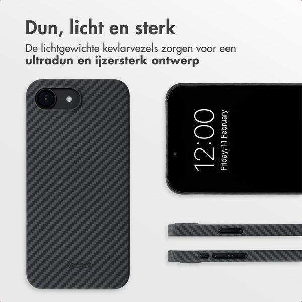 Accezz MagSafe Kevlar® Backcover Apple iPhone 17e / 16e - Zwart