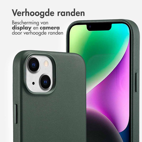 Accezz MagSafe Leather Backcover Apple iPhone 14 - Cedar Green