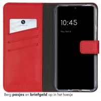 Selencia Echt Leren Bookcase Samsung Galaxy A54 (5G) - Rood