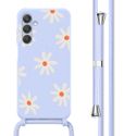 imoshion Siliconen design hoesje met koord Samsung Galaxy A25 (5G) - Lila Flower Distance