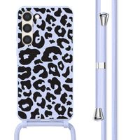 imoshion Siliconen design hoesje met koord Samsung Galaxy S23 Plus - Animal Lila