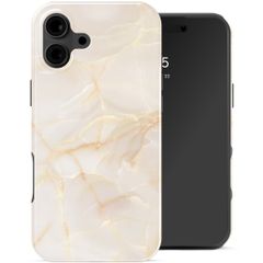 Selencia Vivid Backcover Apple iPhone 16 - Golden Beige Marble