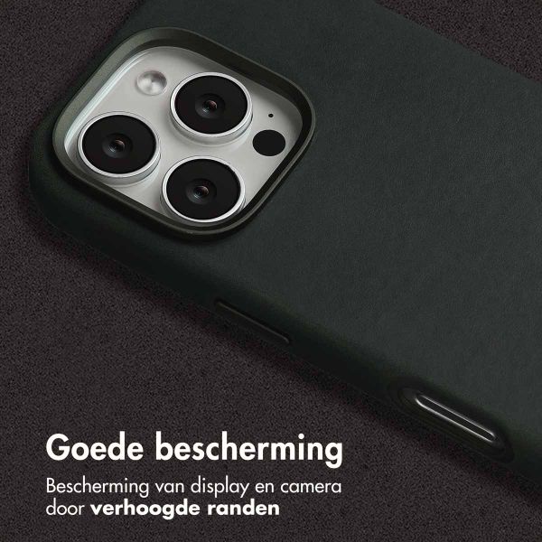 Accezz Vintage Leather Magsafe Backcover Apple iPhone 16 Pro - Smokey Green