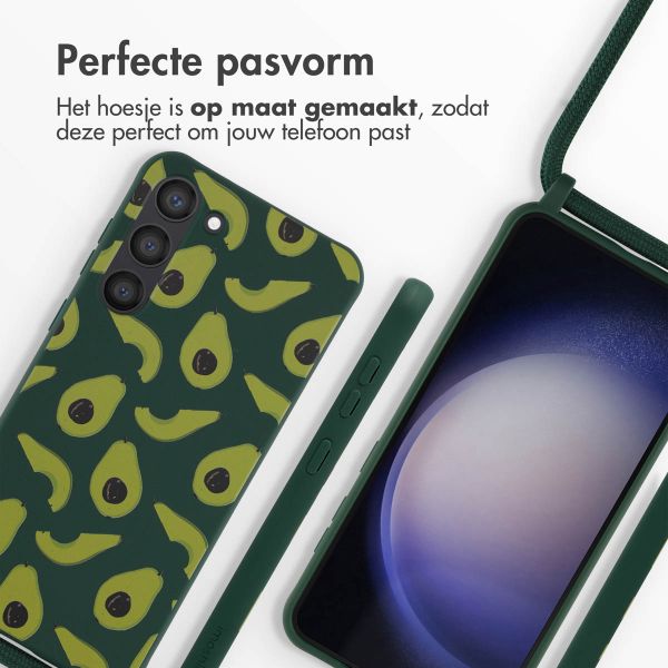 imoshion Siliconen design hoesje met koord Samsung Galaxy S23 Plus - Avocado Green