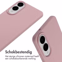imoshion Siliconen hoesje met koord Samsung Galaxy S25 Edge - Sand Pink