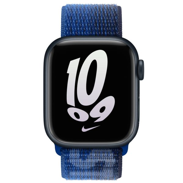 Apple Nike Sport Loop Band Apple Watch Series 1 t/m 9 / SE (38/40/41 mm) | Series 10 / 11 (42 mm) - Game Royal / Midnight Navy