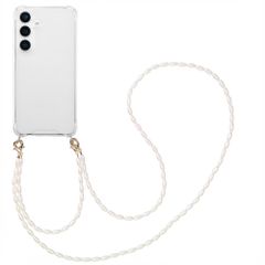 imoshion Backcover met koord + armband - Parels Samsung Galaxy S25 Plus - Transparant