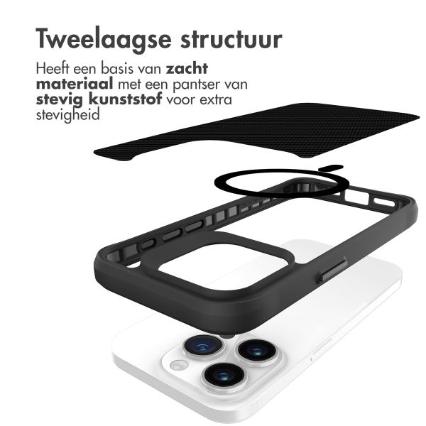imoshion Rugged Hybrid Carbon Case met MagSafe Apple iPhone 15 Pro Max - Zwart