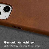 Accezz Vintage Leather Magsafe Backcover Apple iPhone 13 - Tabacco Cognac
