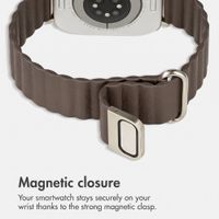 imoshion Magnetic Faux Leather Band Apple Watch | 38/40/41/42 mm - Dark Brown