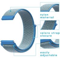 imoshion Nylon bandje Samsung Galaxy Watch 4 / 5 / 6 / 7 / FE (20 mm) - Blauw