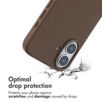 Accezz Leather Back Cover with MagSafe Apple iPhone 16 - Coffee Brown