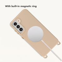 Selencia Rivièra MagSafe Case with detachable hooks Samsung Galaxy S21 - Milky Latte
