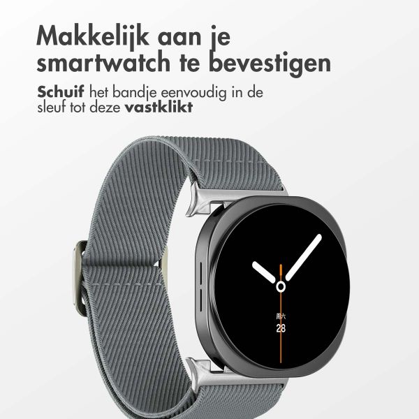 imoshion Elastisch Nylonbandje voor de Samsung Galaxy Watch 8 (Classic) - 40 / 44 / 46mm - Grijs