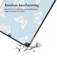 imoshion Design Trifold Bookcase Apple iPad 9 (2021) 10.2 inch / iPad 8 (2020) 10.2 inch / iPad 7 (2019) 10.2 inch - Butterfly