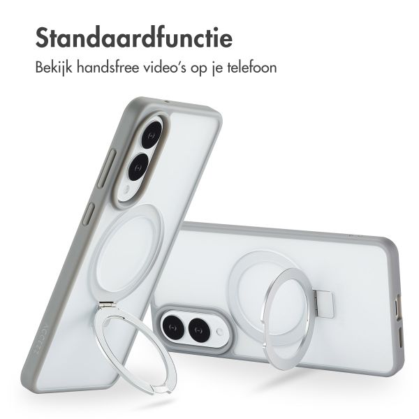 Accezz Ring Stand Backcover met MagSafe Samsung Galaxy S25 Edge - Grijs