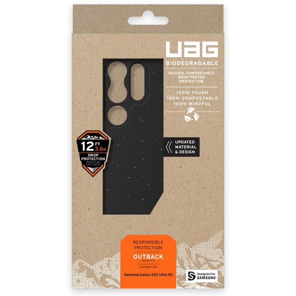 UAG Outback Backcover Samsung Galaxy S22 Ultra - Zwart