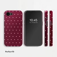 Selencia Vivid Back Cover with MagSafe Apple iPhone 17e / 16e - Happy Dots Burgundy