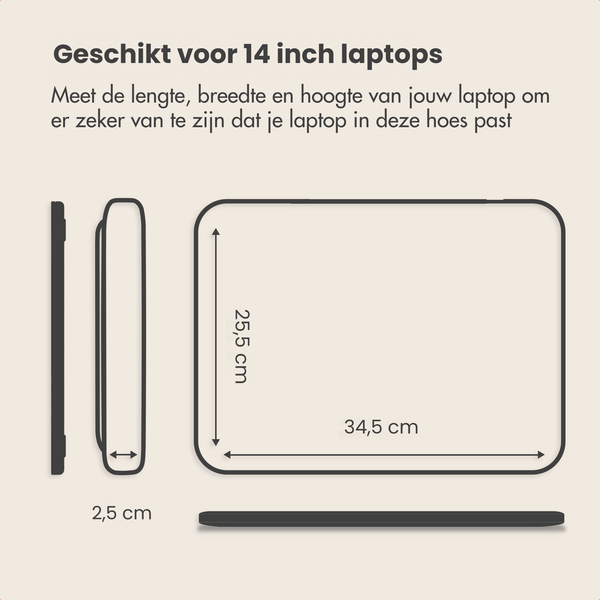 imoshion Laptophoes met opbergvak 14 inch - Laptopsleeve - Candy Pink