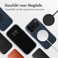 Accezz MagSafe Leather Backcover Apple iPhone 18 Pro Max / 17 Pro Max - Nightfall Blue