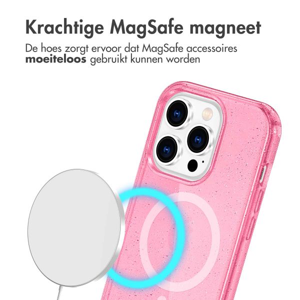 imoshion Sparkle Backcover met MagSafe Apple iPhone 14 Pro Max - Glitter Roze