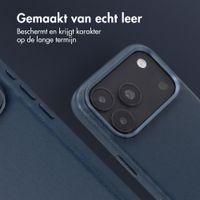 Accezz MagSafe Leather Backcover Apple iPhone 18 Pro Max / 17 Pro Max - Nightfall Blue