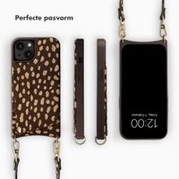 Selencia Nova Real Leather Backcover met Koord en Pashouder Apple iPhone 14 / 13 - Fawn Chic